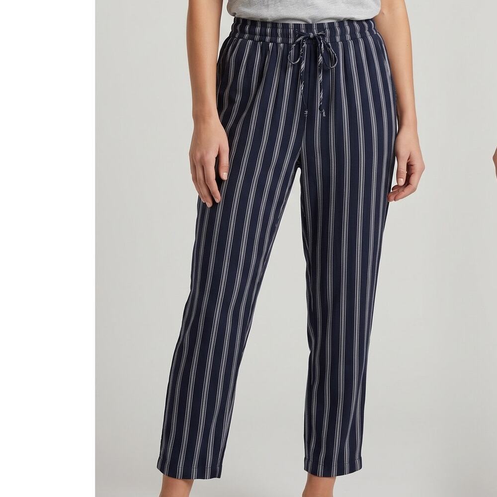 American Eagle Outfitters Womens Small Black Striped Pants 100% Viscose